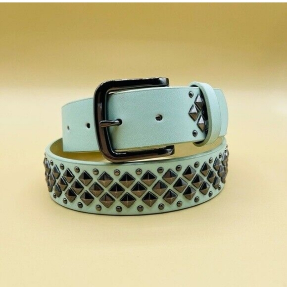 Studded Belt punk rock Size S/M mint green - Picture 1 of 4